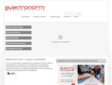 Tablet Screenshot of elektronorm.ch